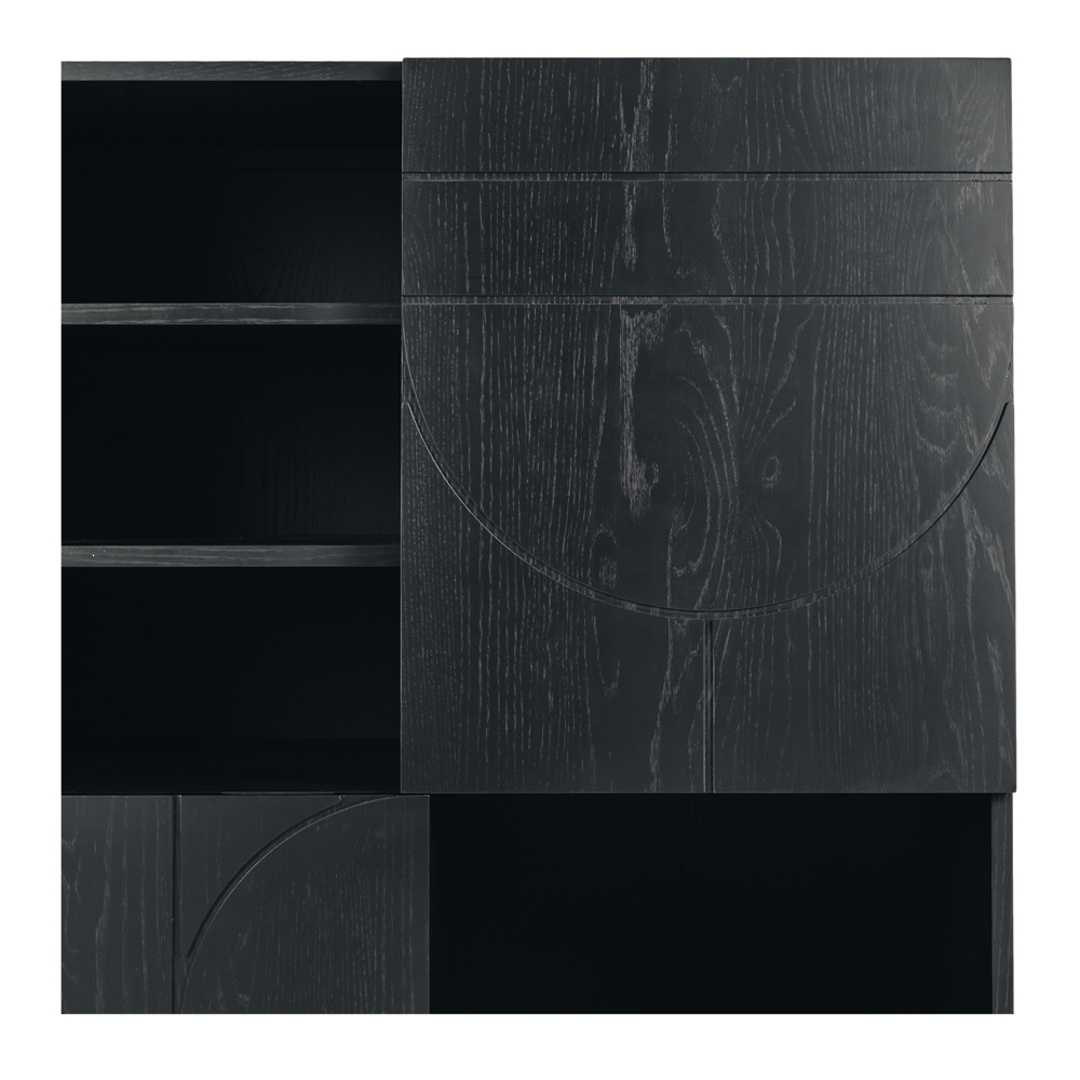Etch Display Highboard Black Oak 140cm image 4